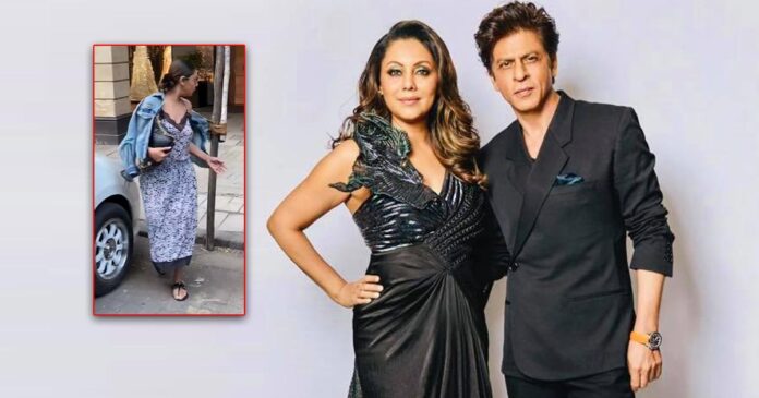 Shah Rukh Khans Wifey Gauri Khan Faces An Oops Moment While Walking On A Road Netizens React 