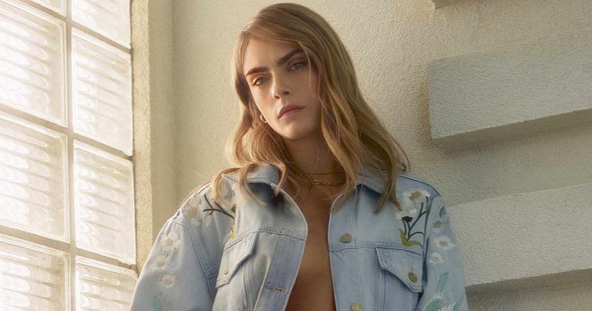 When Cara Delevingne Went #SavageNotSorry In Just A Black Graphic Lingerie Set & Fishnet Stockings - Way Too Hot To Handle