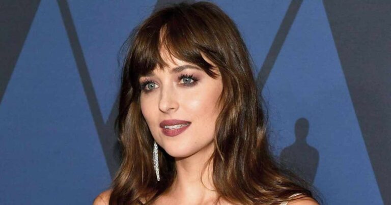 When Dakota Johnson Served A Sultry Lewk As She Donned A Sequinned Pantsuit With Sheer Top That 