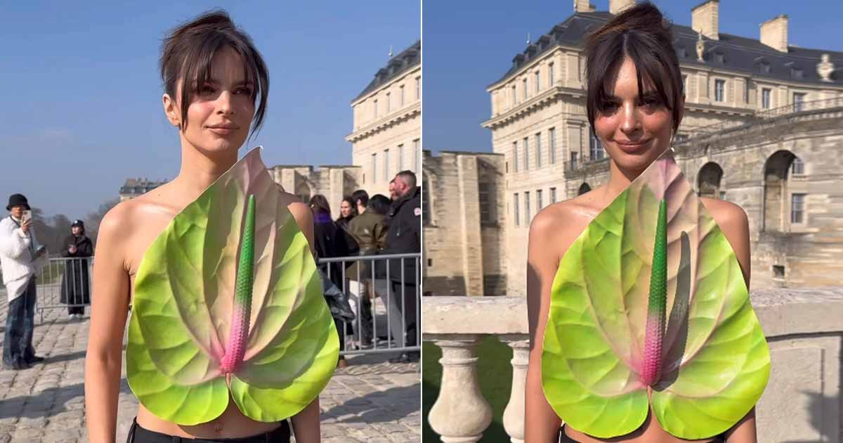 Emily Ratajkowski Goes Topless, Hiding Her Belongings With Nothing However A Stick-On Leaf At Paris Trend Week Making On-Lookers Go “Ooh La La”