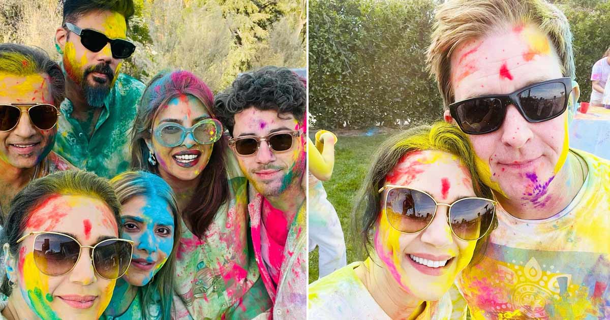 Priyanka Chopra, Nick Jonas Celebrate Holi With Preity Zinta & Her Husband In LA, Take A Look At Their Colourful Pics!