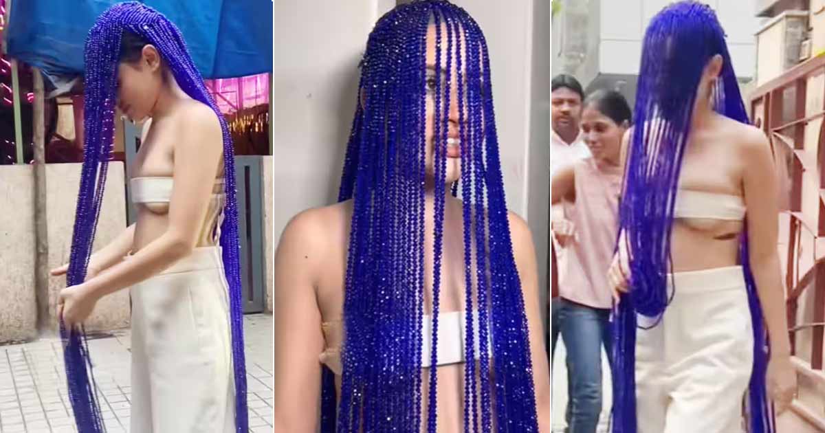 Uorfi Javed Barely Covers Her B**bs With A Piece Of Cloth & Wears A Unique Beaded Headgear, Netizens Brutally Troll - See Video