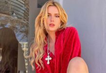 When Bella Thorne Displayed Her N*pple-Piercing Publicly While Donning A Transparent Camouflage Top Kissing Someone At A Party - See Pics Inside