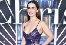 When Emilia Clarke Posed In A Flowy Gown Looking Ethereal & Flaunted Her Cleav*ge Through The Deep Neckline