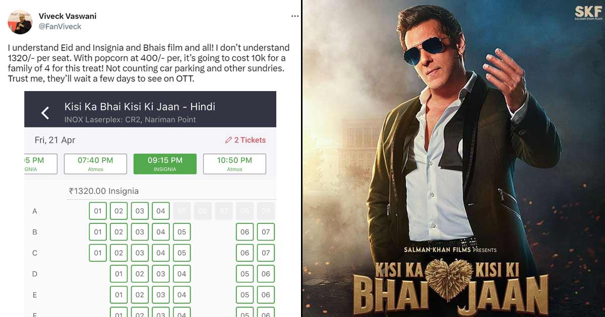 Actor Viveck Vaswani slams high ticket prices for Salman Khan's Kisi Ka Bhai Kisi Ki Jaan