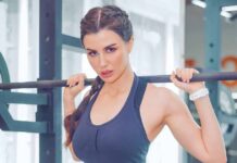 Fitness Enthusiast Giorgia Andriani shares a video of her flexing in the gym-Watch now!