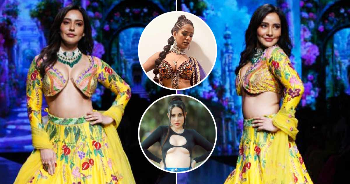 Neha Sharma Compared To Uorfi Javed & Poonam Pandey For Wearing A Deep Cleav*ge Blouse Flaunting Under B**bs, Gets Trolls