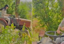 Big B's granddaughter Navya drives a tractor in Gujarat village, posts video