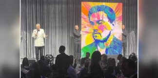 Damien Hirst portrait of DiCaprio picked up for $1.3 mn at Cannes auction
