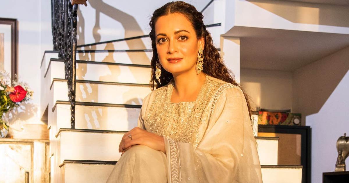 Dil Cheez Kya Hai... Dia Mirza slays in vintage white and gold