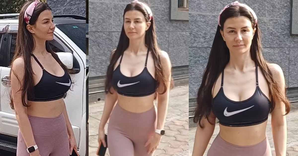 Giorgia Andriani Flaunts Her Toned Physique In Black Sports Bra Along With Post Workout Glow As She Gets Spotted Post Her Gym Session- Check Video Now