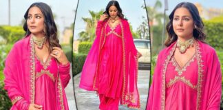 Hina Khan Dazzles A Stunning Pink Salwar Suit & Looks Absolutely Breathtaking