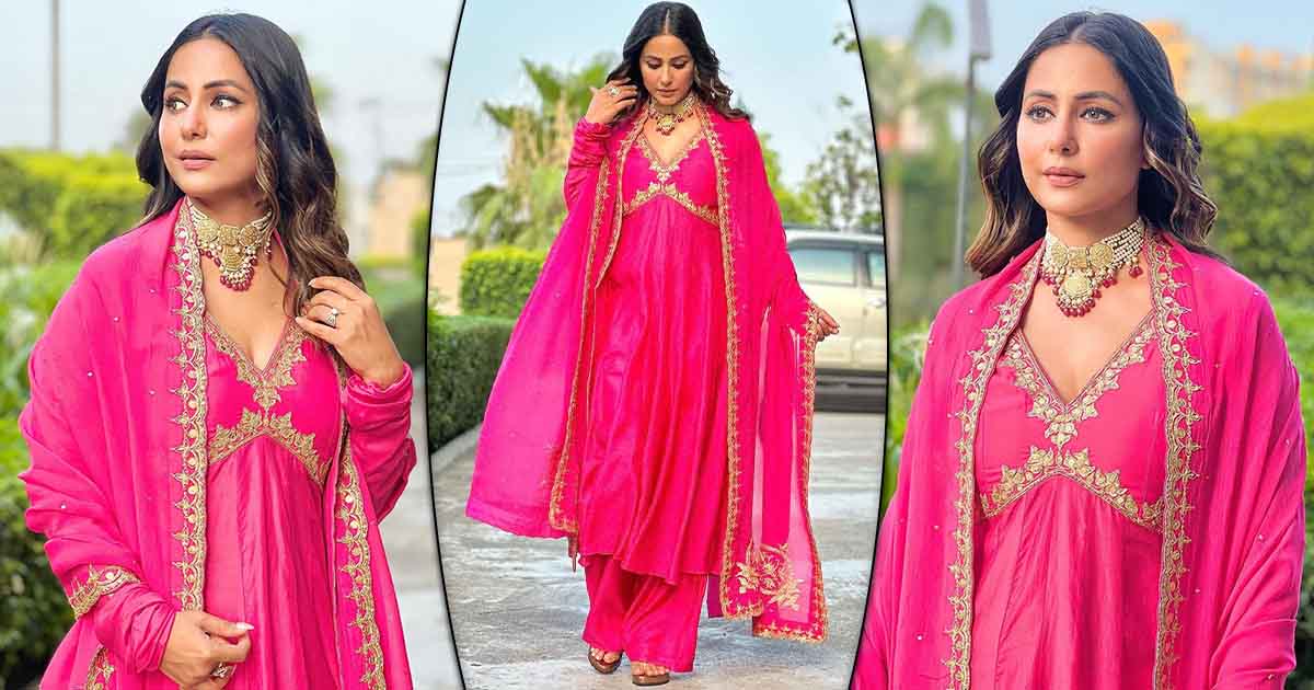 Hina Khan Dazzles A Stunning Pink Salwar Suit & Looks Absolutely Breathtaking