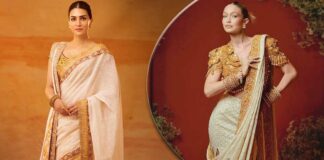 Kriti Sanon Vs Gigi Hadid Fashion Face-Off: Who Do You Think Slayed The 6-Yards Of Elegance Looking Like 24-Carat Gold Better? Vote Below
