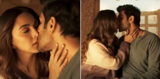 Netizens cannot stop gushing about the enchanting lip-lock scene and crackling chemistry between Kartik Aaryan and Kiara Advani in the song ‘Naseeb Se’ from ‘Satyaprem Ki Katha’