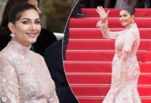 Sapna Choudhary fulfils 'lifetime dream' in crepe coloured gown at Cannes