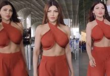 Sherlyn Chopra Holds Her Halter Neck Top Which Couldn't Support Her B**bs On A Windy Day, Netizen Troll