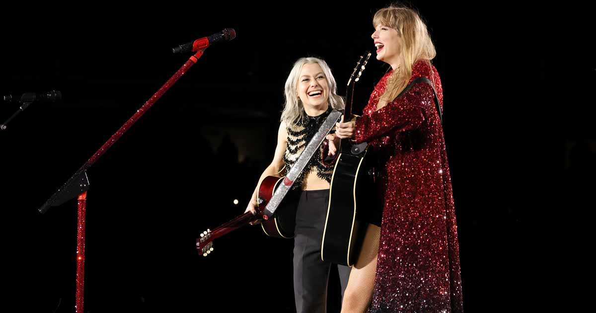 Taylor Swift is missing her dressing room "heart-to-hearts" with Phoebe Bridgers