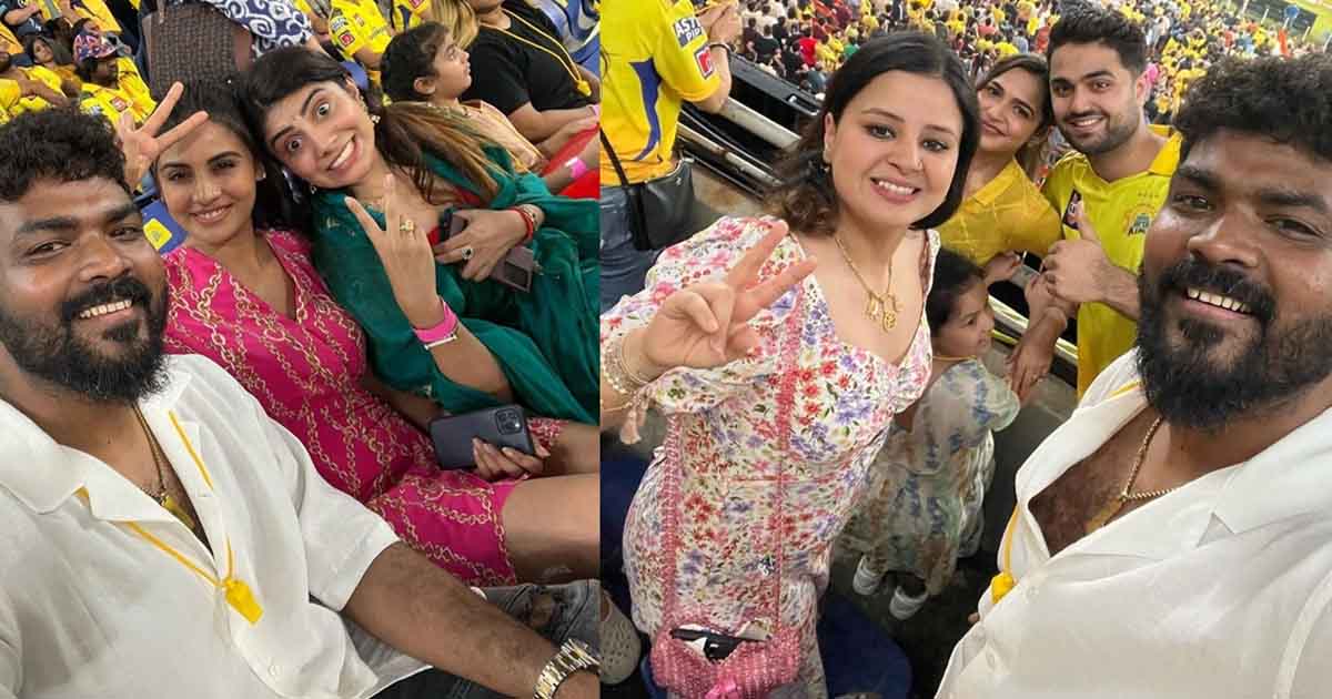 Filmmaker Vignesh Shivan Cheers For Chennai Super Kings At IPL Finale, Shares Pictures With MS Dhoni's Wife, Sakshi Dhoni & Ravindra Jadeja's Spouse, Raviba Jadeja
