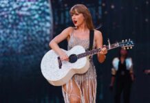 A guitar bearing Taylor Swift's signature has sold at a cancer charity auction for $120,000