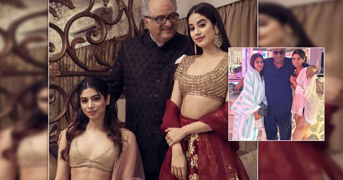 Janhvi Kapoor & Khushi Kapoor Pose In Swimwear With Father Boney Kapoor & Get Labelled As ‘Shameless’ By Netizens - See Pic Inside