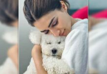 Kriti Sanon cuddling up with her furball, Disco is the cutest picture on the internet today!