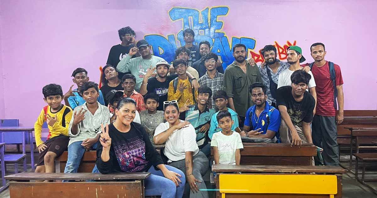 Raja Kumari visits children in Dharavi, donates new studio equipment