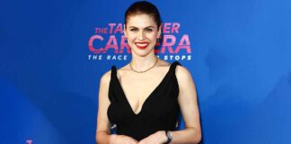 When Alexandra Daddario Put On A Racy Display With A Cle*vage Baring Halter Mini Black Dress & Oomphed Bold Dramatic Eyes!