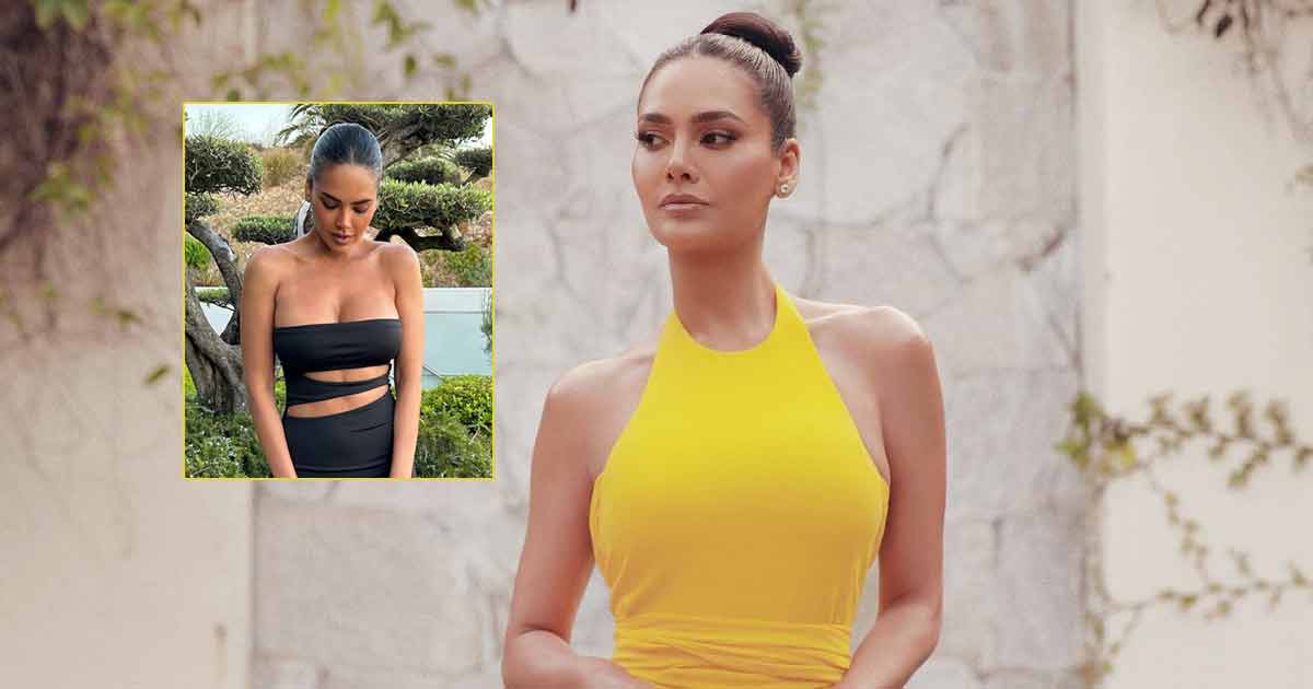 Esha Gupta Exhibits Her B*sty Cl*avage In A Body-Hugging Strapless Black Dress Flaunting Her Breathtaking Curves