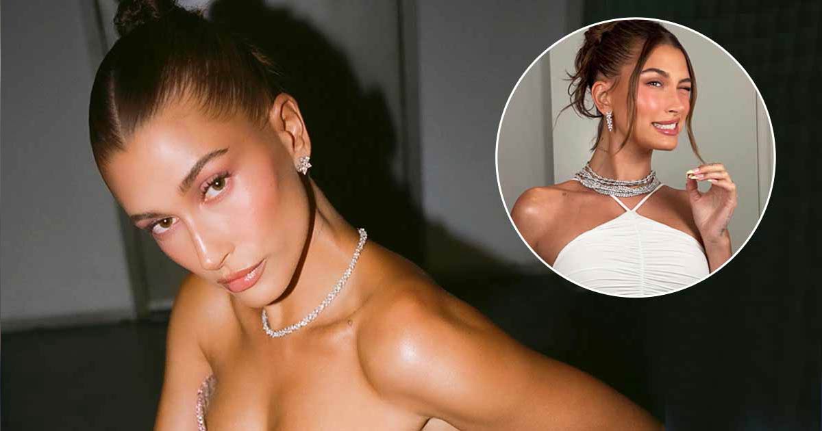 Hailey Bieber's Tight Fitting High Slit Dress Paired With $360K Worth Of Diamonds On Her Is What The Internet Is All Taking About