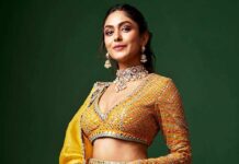 Mrunal Thakur exudes elegance in a traditional saree in '#Nani30' first look