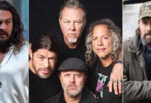 Jason Momoa spotted in Metallica concert alongside John Travolta