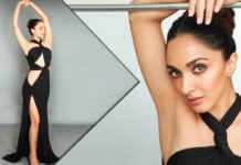 Kiara Advani Shows Off Tons Of Skin, Her Toned Abs & Thigh In A Rolled Cutout Black Dress - Doesn’t She Look Like A Trophy!