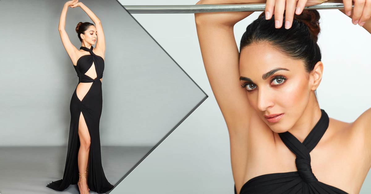 Kiara Advani Shows Off Tons Of Skin, Her Toned Abs & Thigh In A Rolled Cutout Black Dress - Doesn’t She Look Like A Trophy!