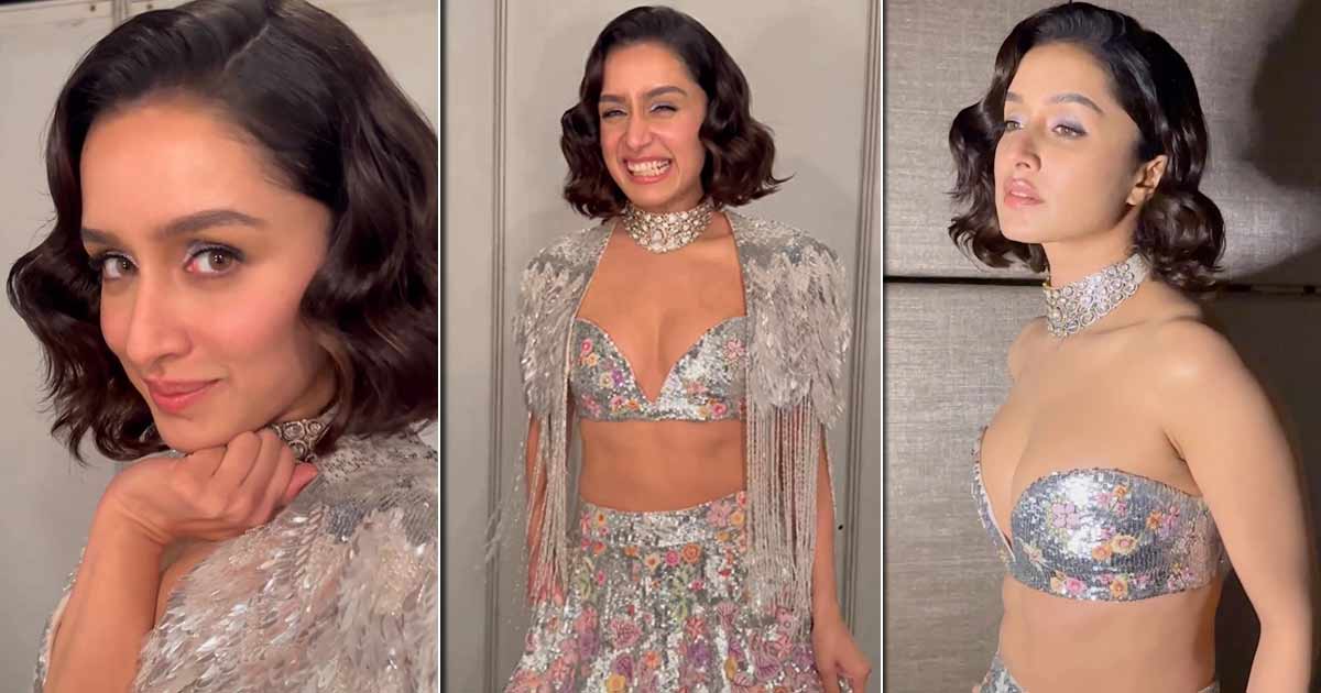 Shraddha Kapoor Takes Beauty To Another Level With Her Busty Cleav*ge On Display In A Silver Ab-Flaunting Lehenga