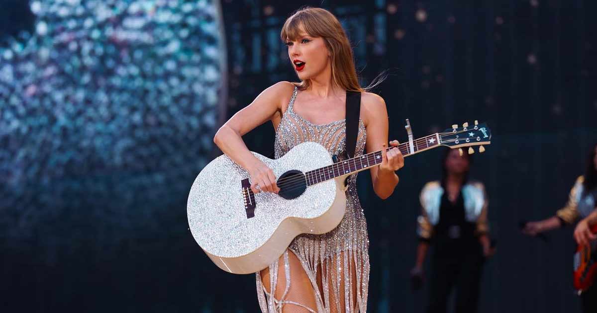 Taylor Swift Serves Her Inner 'Wildest Dreams' Aura Right In This Pretty Summer Blue Pastel Gown With Bodice-Style Corset, But It's Her Signature Red Lips That Made Heads Turn, Check Out!