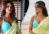 Ashram Actress Esha Gupta Turned Up The Heat By Flaunting Her Voluptuous B**bs In This Stunning Green Saree Proving Herself As The Undisputed Queen Serving A Steal-Worthy Look!