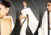 Deepika Padukone Looks Magical In A Monochrome Saree As She Pairs It With A S*xy Backless Halterneck Blouse, Leaving Us Spellbound With Her Eternally Ethereal Beauty - Take A Look