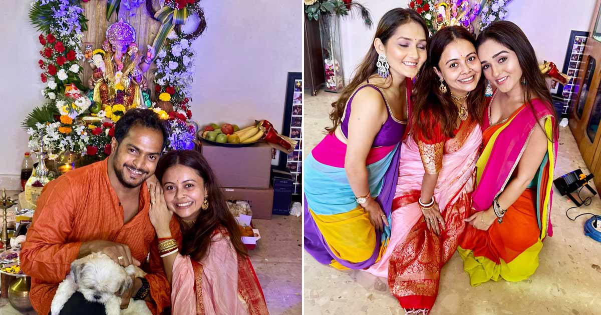 Devoleena Bhattacharjee celebrates first Ganpati with husband Shaan