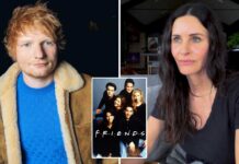 Ed Sheeran gives kitchen surprise to Courtney Cox with new song inspired by ‘Friends’