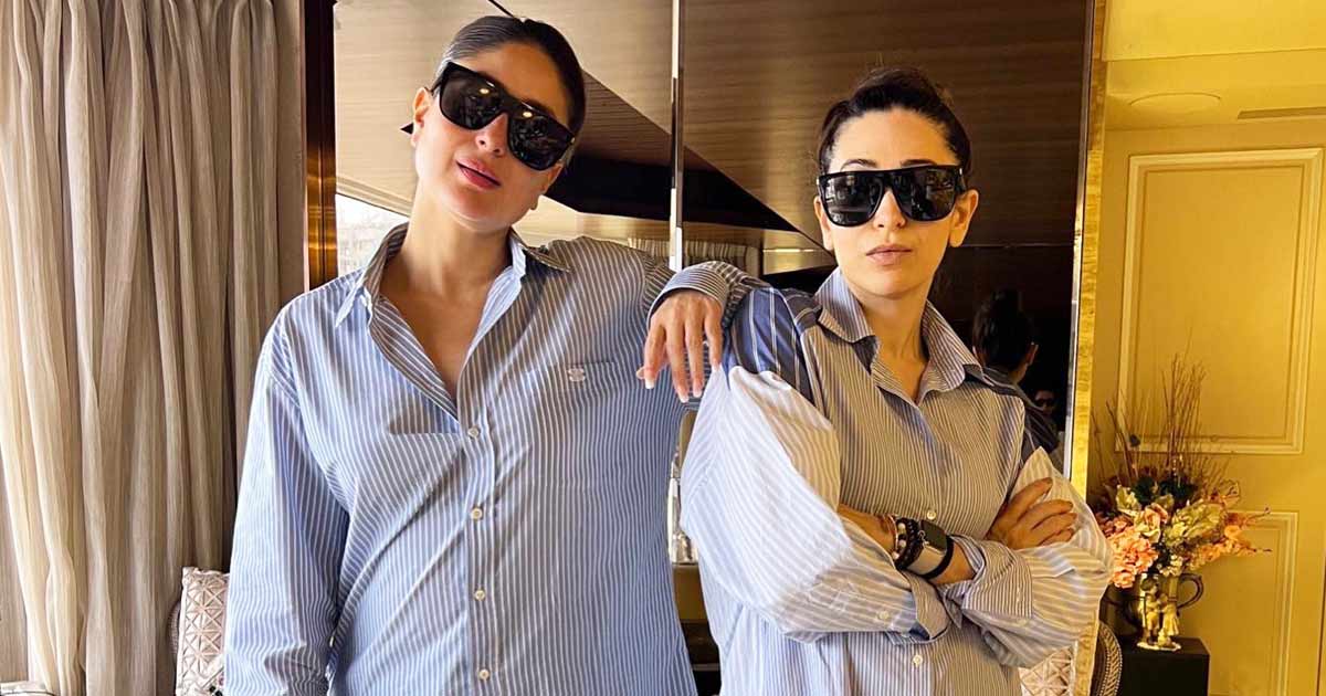 Kareena Kapoor Khan & Karisma Kapoor Shell Out Perfect Sibling Goals As They 'Coincidentally' Twin In Matching Shirts, Sunnies - Check Out Pic!