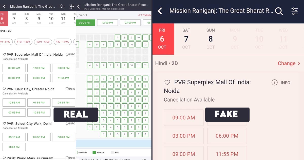 Akshay Kumar's Fans Share Fake Screenshots Of 'Mission Raniganj' Ticket Booking At Theatres In Delhi NCR Being Housefull, Netizens Say "Not A Single Ticket Book"