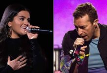 Selena Gomez joins Chris Martin on stage during Coldplay concert