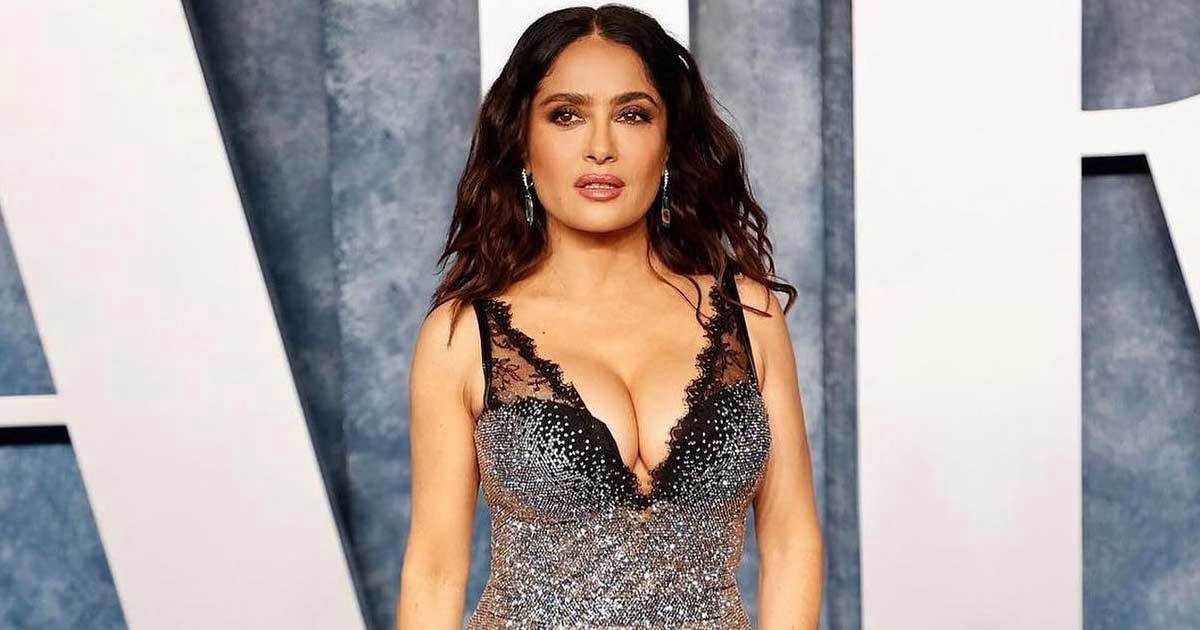 When Salma Hayek In A Cross-Legged Position Melted The Internet With Her Hawt Photoshoot In A Sheer Black Outfit, Making Everyone Go Weak In The Knees! Thyposts