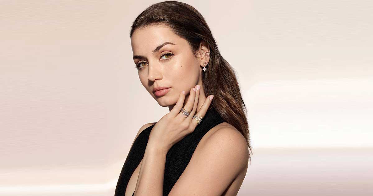 Ana de Armas stuns in a plunging Louis Vuitton dress and covers Hollywood  Authentic