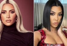 Kim Kardashian Leaving A Stain On Wall With Her Body Makeup While Slapping Kourtney In A Viral Clip Has Got Netizens Trolling