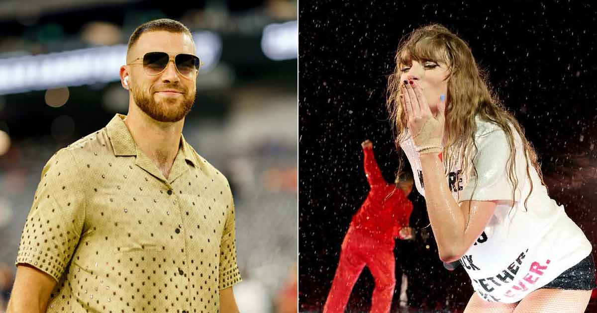Taylor Swift Shares A Passionate Hot Kiss With Boyfriend Travis Kelce After Singing 'Karma Is The Guy On The Chiefs' & 'End Game' Making Swifties Go "Best Believe She’s Still Bejeweled"