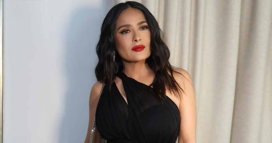 When Salma Hayek Looked Like A Tall Glass Of Champagne In A N*de One ...