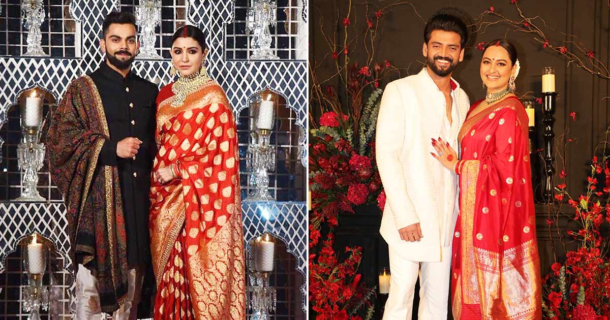 Sonakshi Sinha's Banarasi Saree For Wedding Reception Costs 47% Cheaper Than Anushka Sharma's Sabyasachi Fit For Her Special Day & We'd Say It's A Steal Deal!